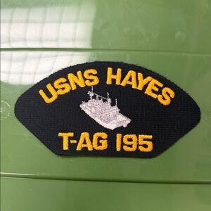 USNS Hayes T-AG 195 embroidered naval Patch